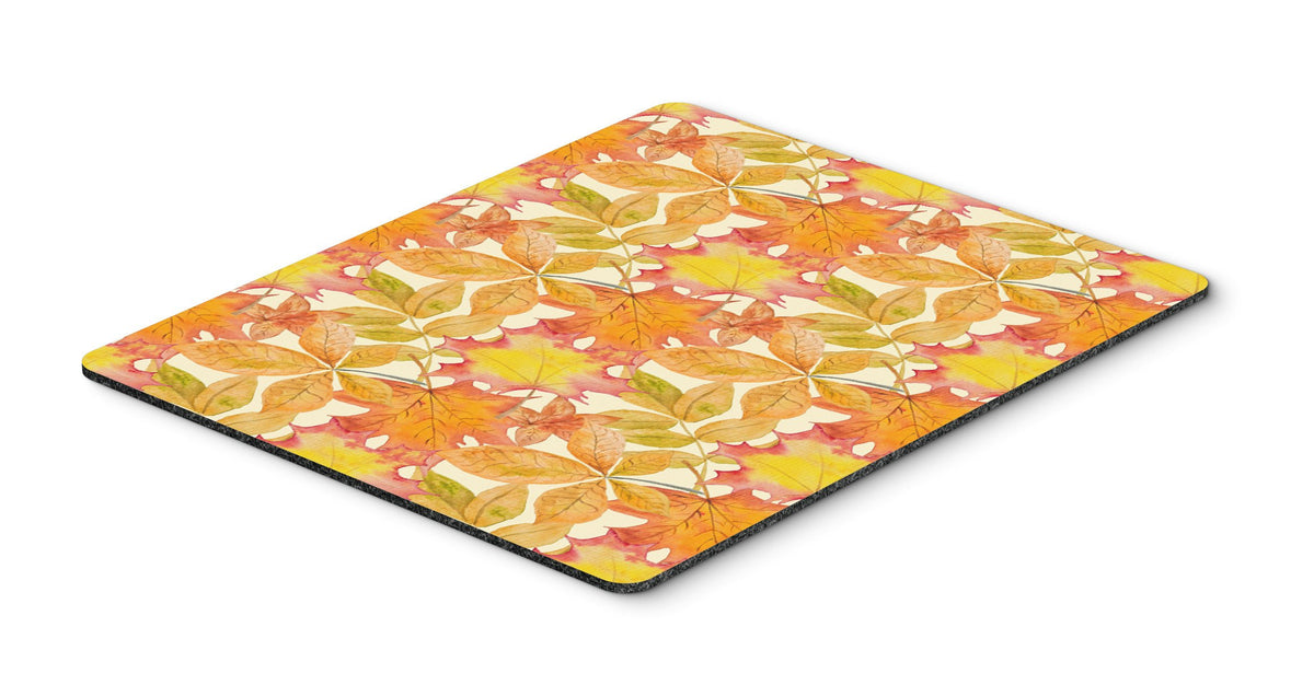 Fall Leaves Watercolor Mouse Pad, Hot Pad or Trivet BB7497MP by Caroline&#39;s Treasures