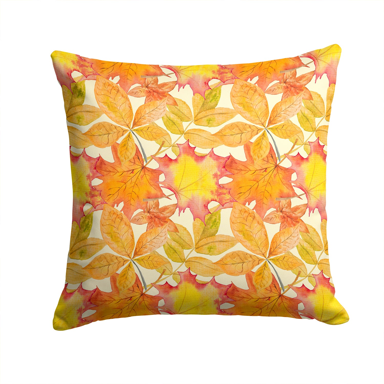 Fall Leaves Watercolor Fabric Decorative Pillow BB7497PW1414 - the-store.com