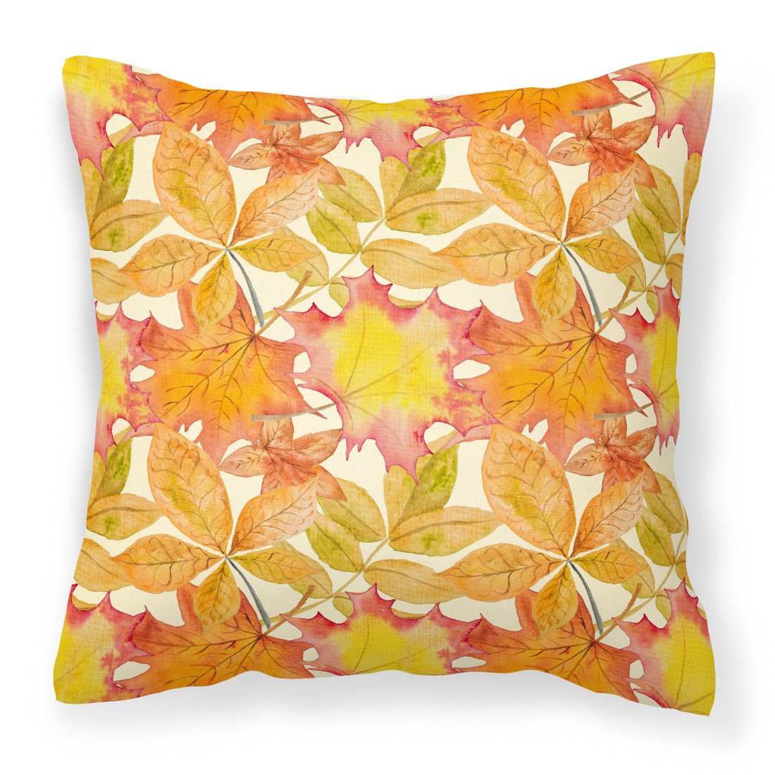 Fall Leaves Watercolor Fabric Decorative Pillow BB7497PW1818 by Caroline's Treasures