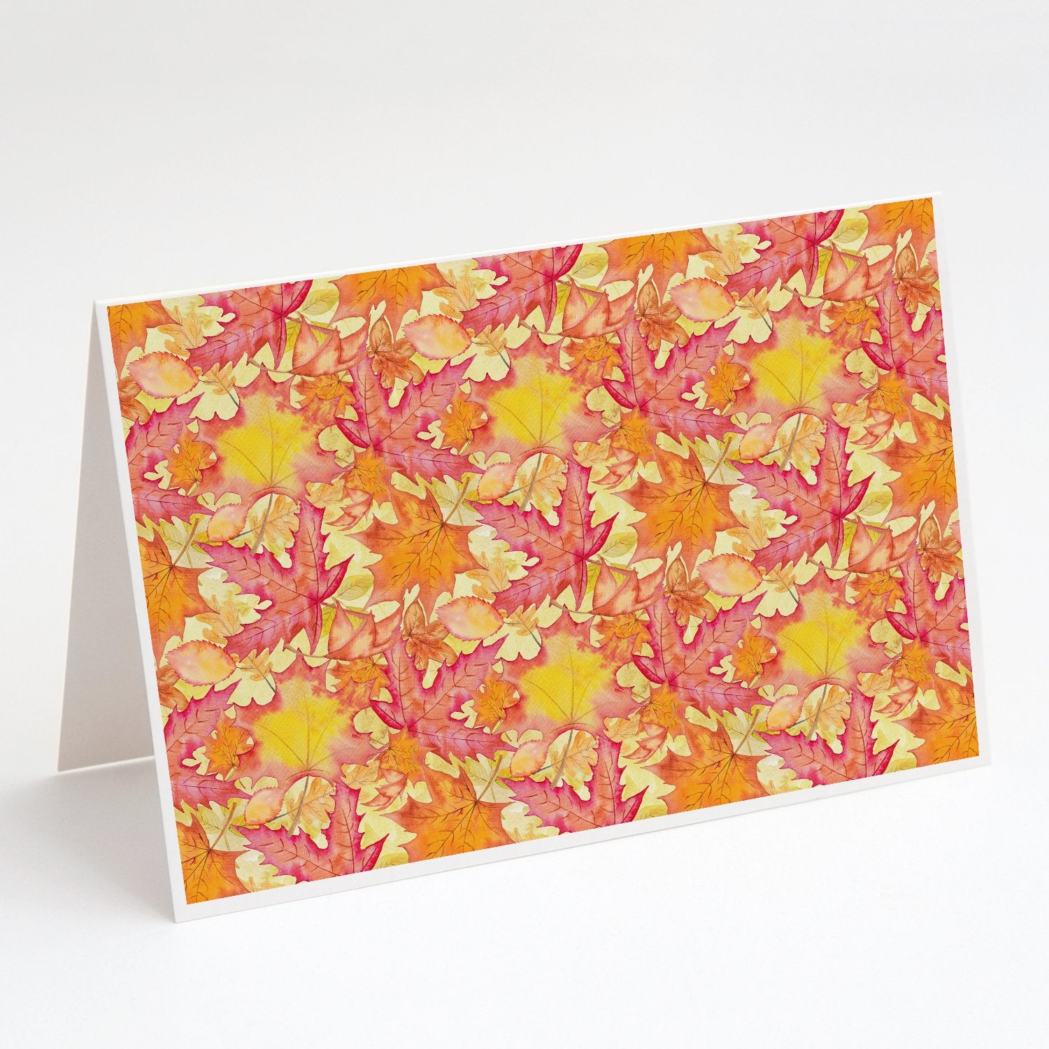Buy this Fall Leaves Watercolor Red Greeting Cards and Envelopes Pack of 8