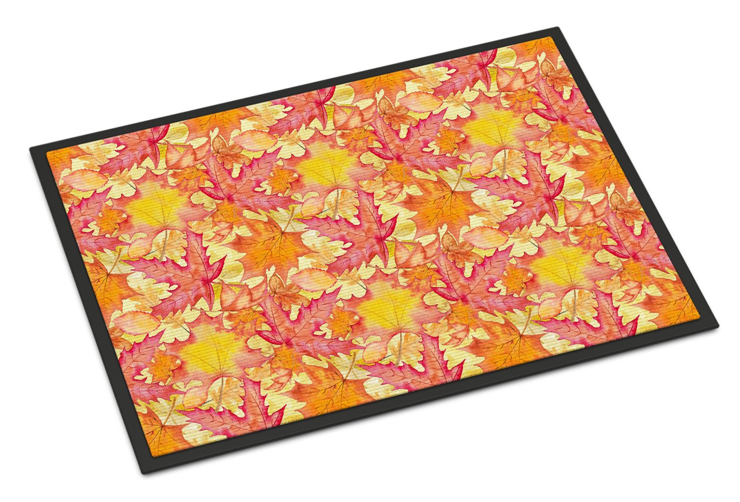 Fall Leaves Watercolor Red Indoor or Outdoor Mat 24x36 BB7498JMAT by Caroline's Treasures