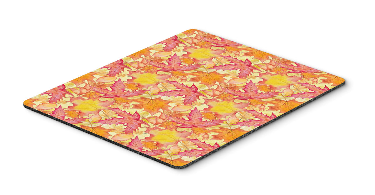 Fall Leaves Watercolor Red Mouse Pad, Hot Pad or Trivet BB7498MP by Caroline&#39;s Treasures