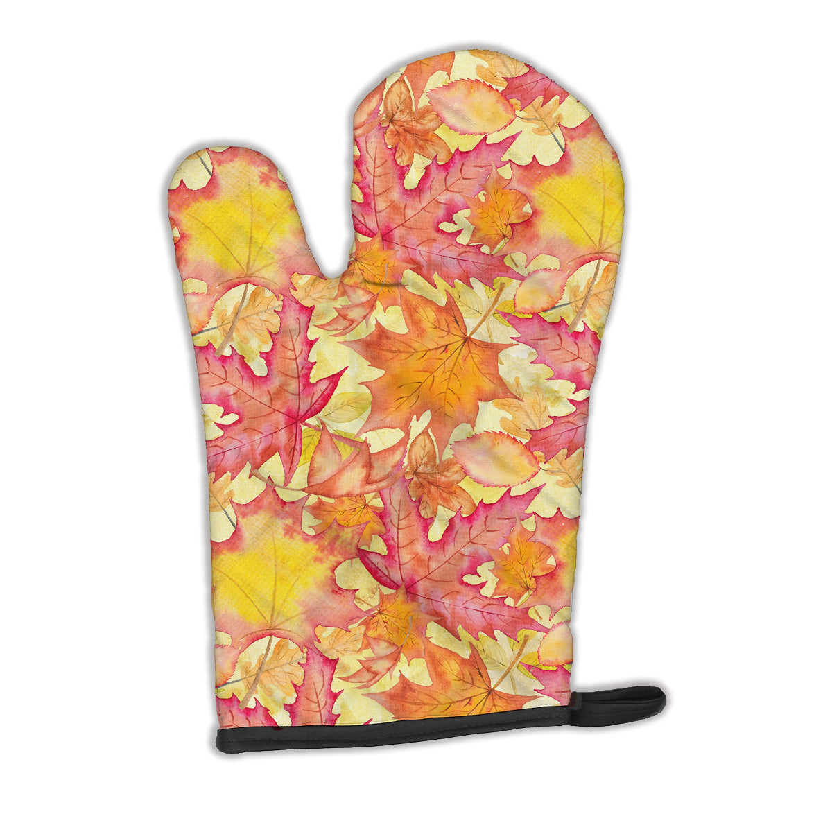 Fall Leaves Watercolor Red Oven Mitt BB7498OVMT  the-store.com.