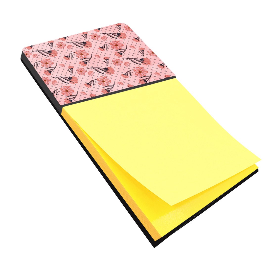 Pink Flowers and Polka Dots Sticky Note Holder BB7499SN by Caroline's Treasures