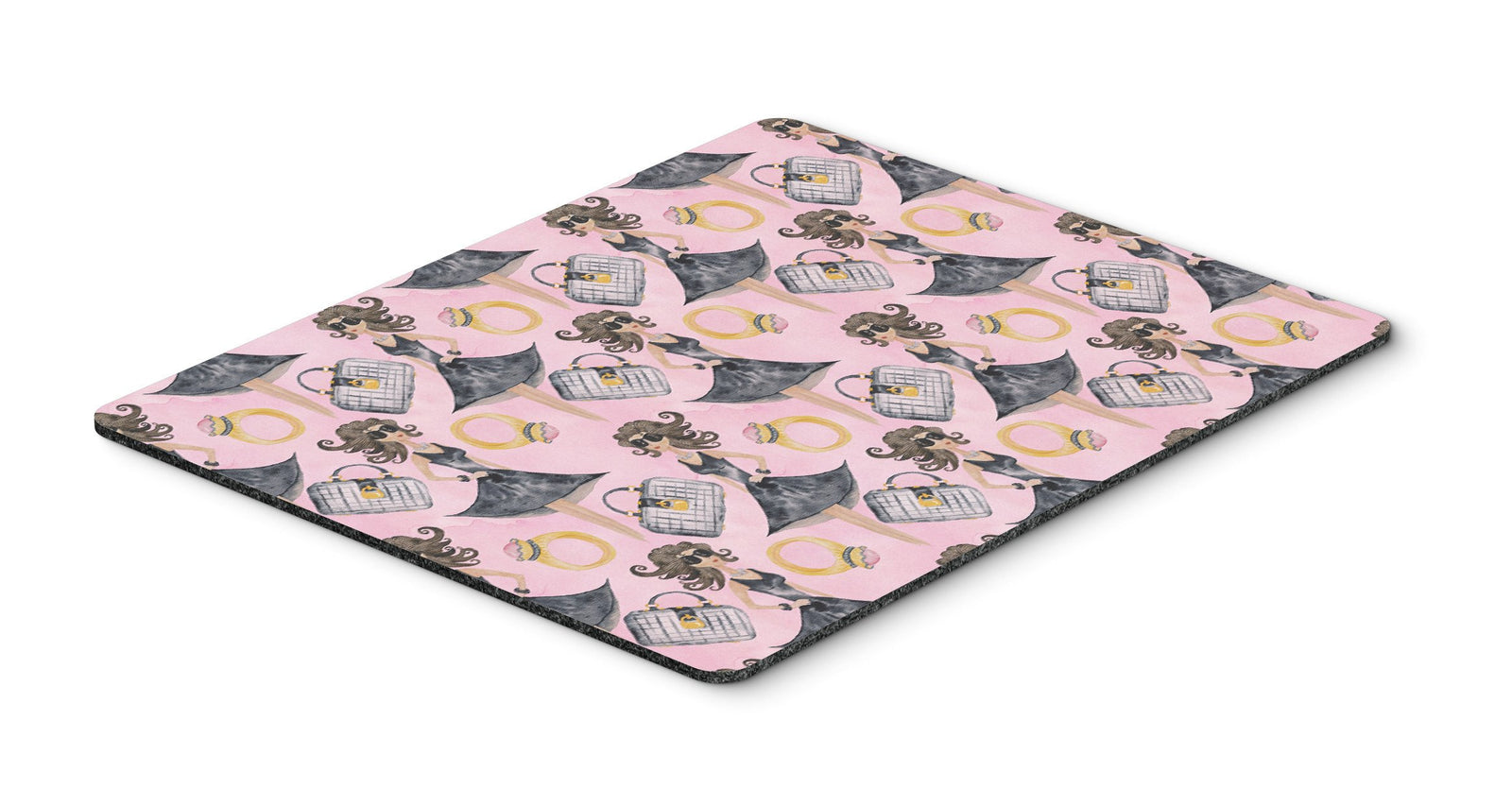 Watercolor Fashion Diva on Pink Mouse Pad, Hot Pad or Trivet BB7500MP by Caroline's Treasures