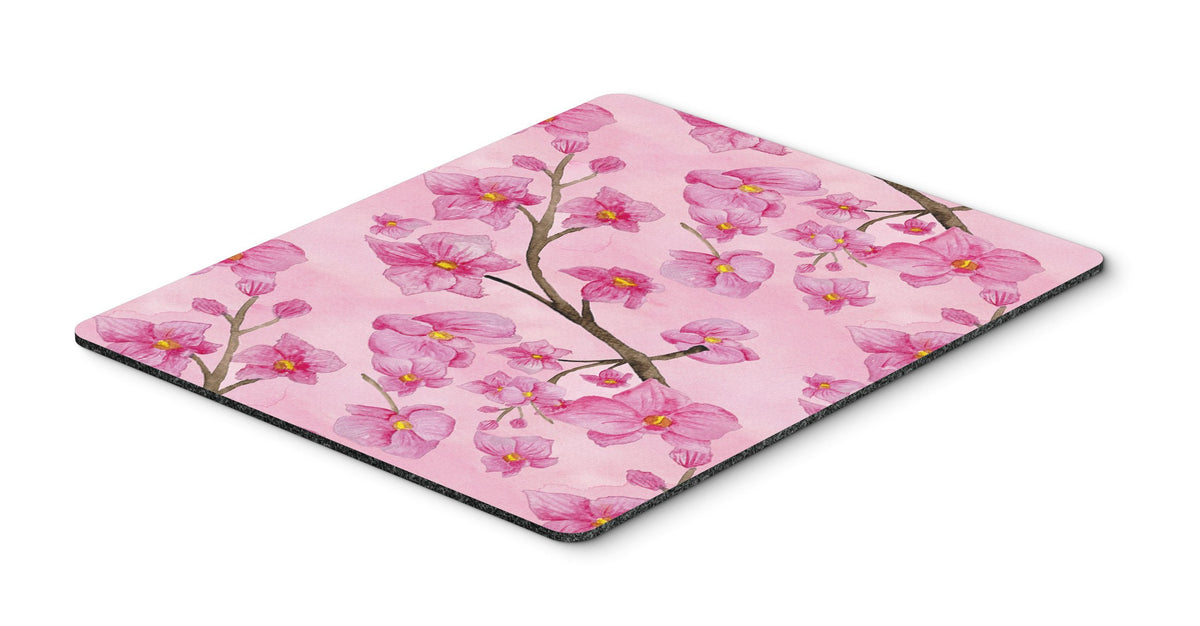 Watercolor Pink Flowers Mouse Pad, Hot Pad or Trivet BB7505MP by Caroline&#39;s Treasures