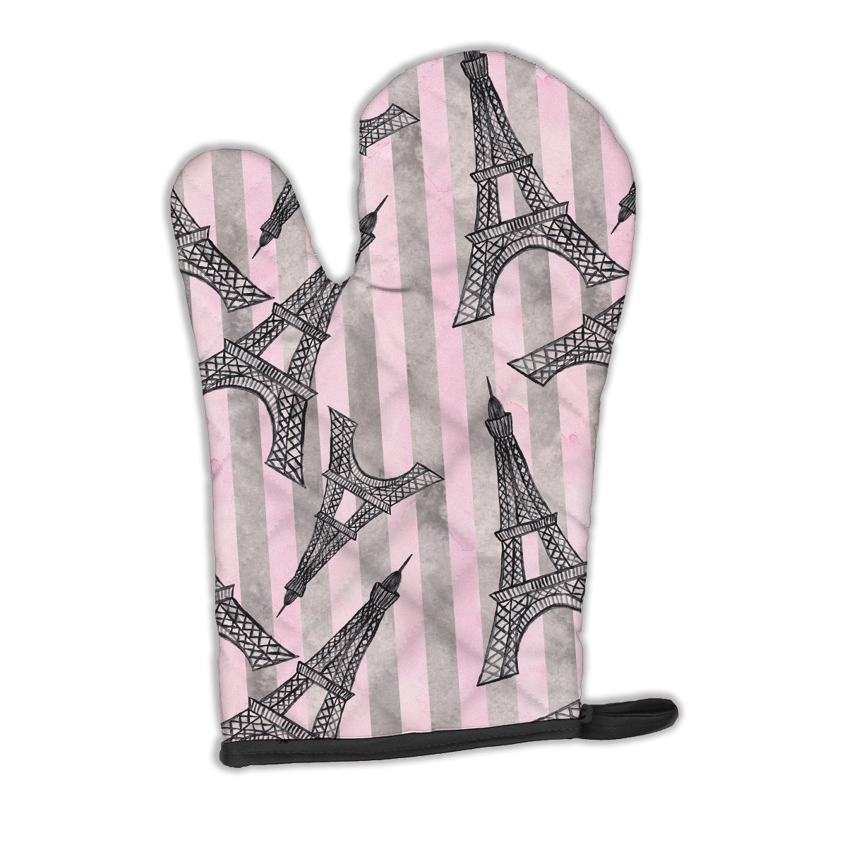Watercolor Eiffel Tower and Stripes Oven Mitt BB7509OVMT  the-store.com.