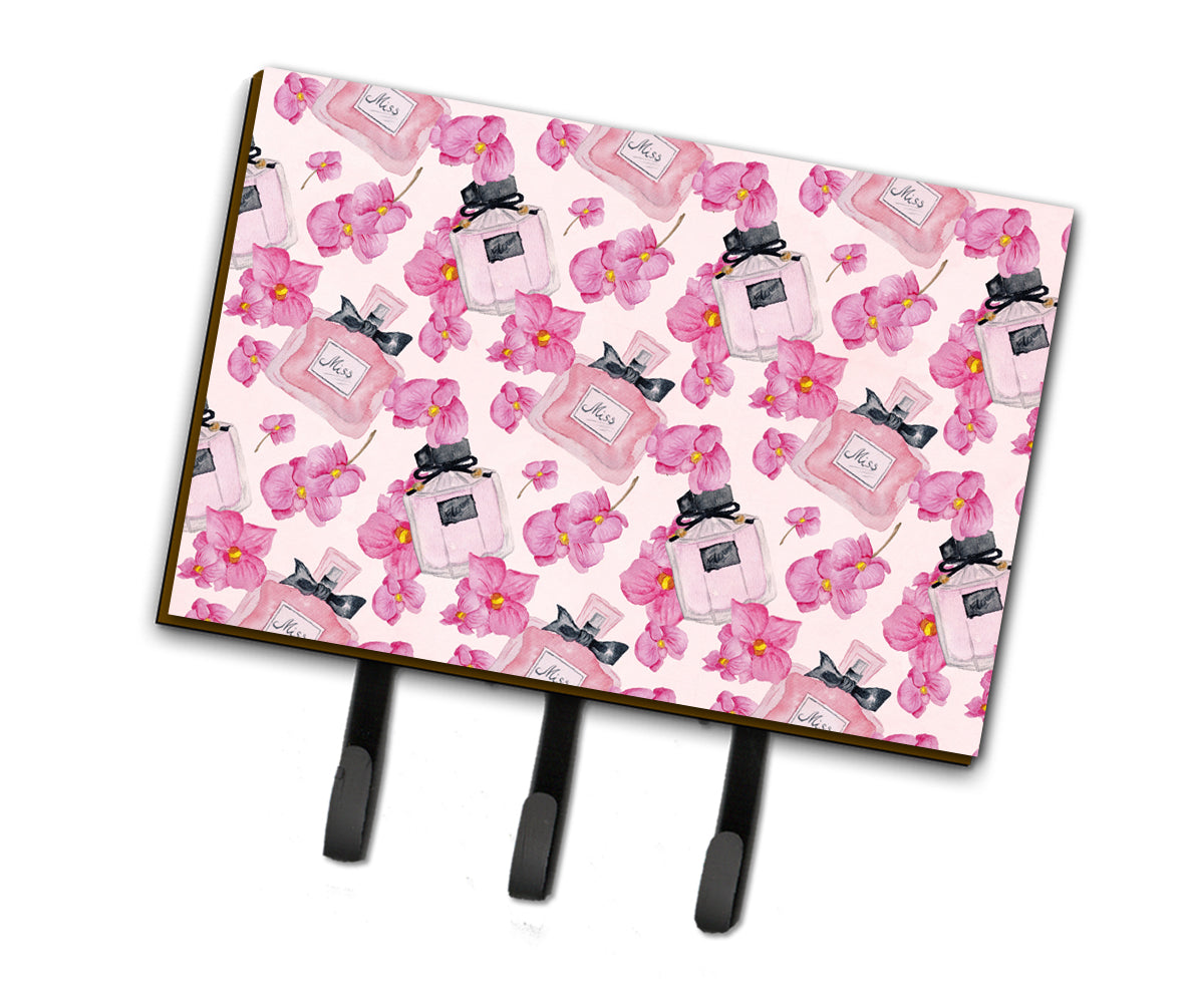 Watercolor Pink Flowers and Perfume Leash or Key Holder BB7510TH68