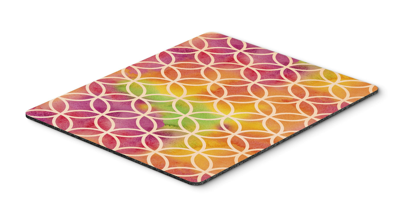 Watercolor Rainbow Geometric Circles Mouse Pad, Hot Pad or Trivet BB7515MP by Caroline's Treasures