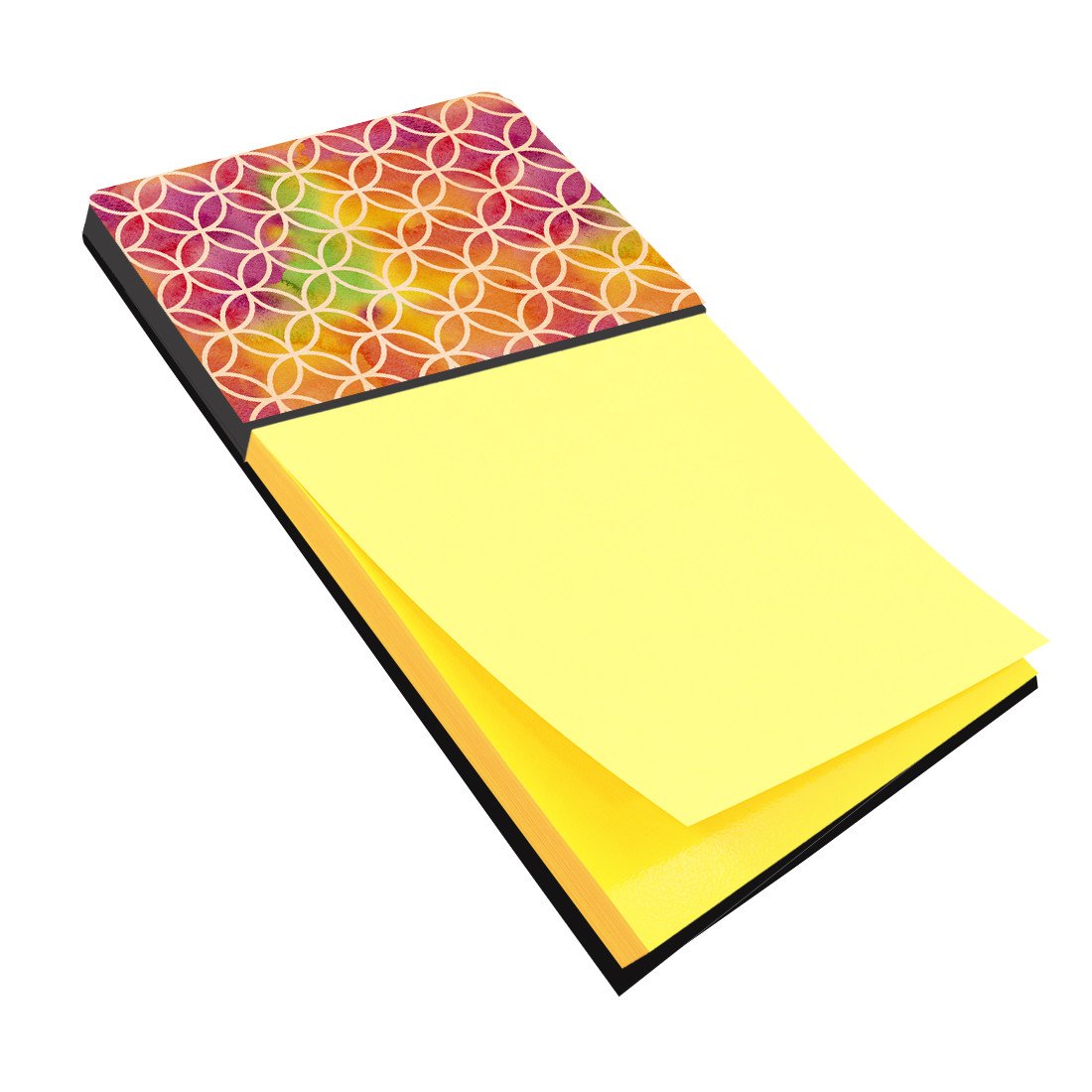 Watercolor Rainbow Geometric Circles Sticky Note Holder BB7515SN by Caroline's Treasures
