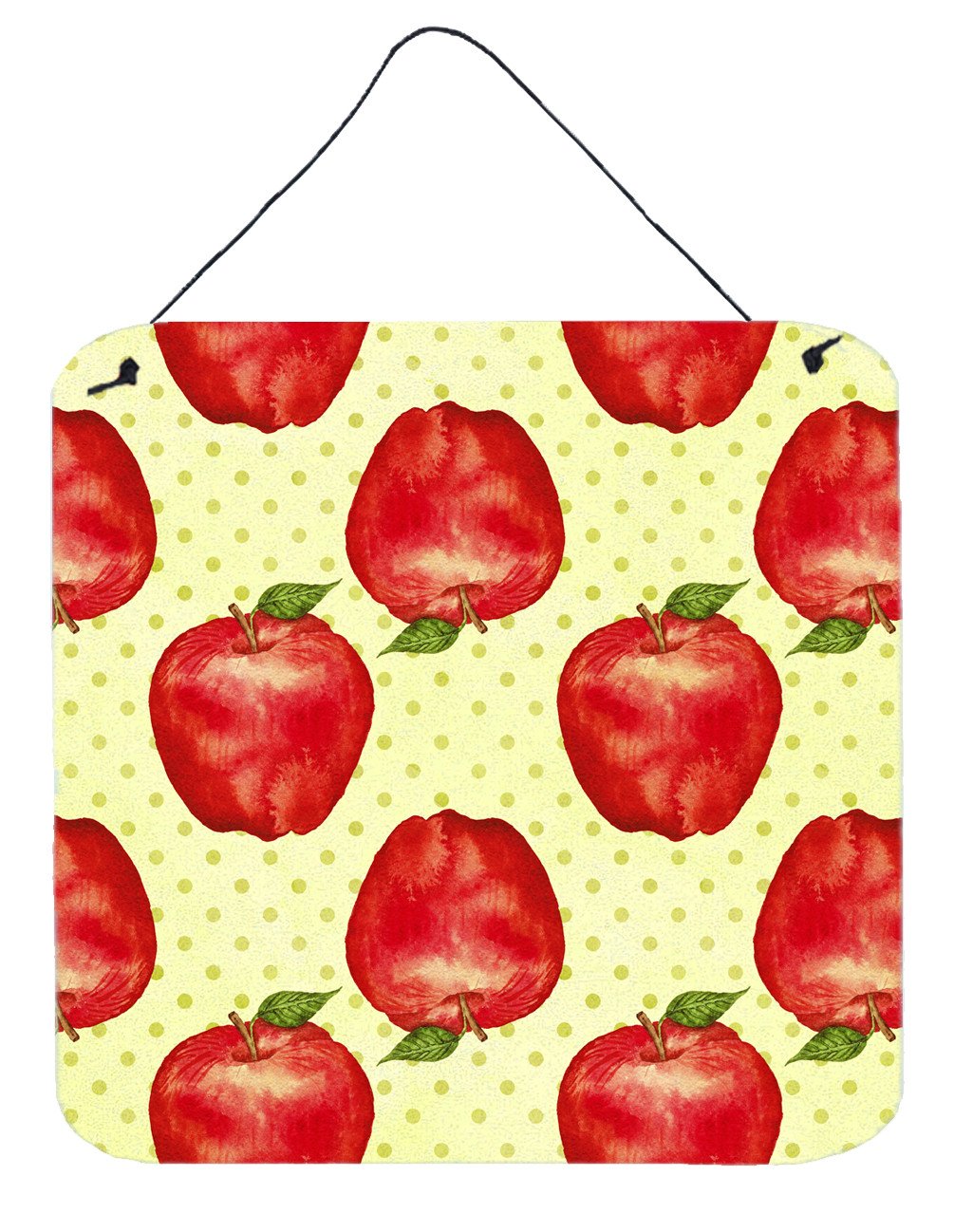 Watercolor Apples and Polkadots Wall or Door Hanging Prints BB7516DS66 by Caroline&#39;s Treasures
