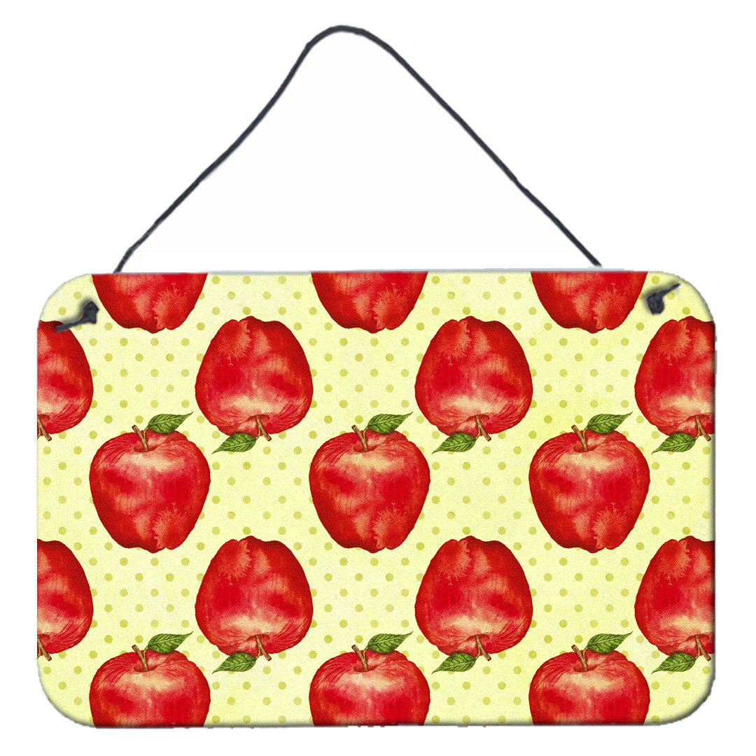 Watercolor Apples and Polkadots Wall or Door Hanging Prints BB7516DS812 by Caroline&#39;s Treasures