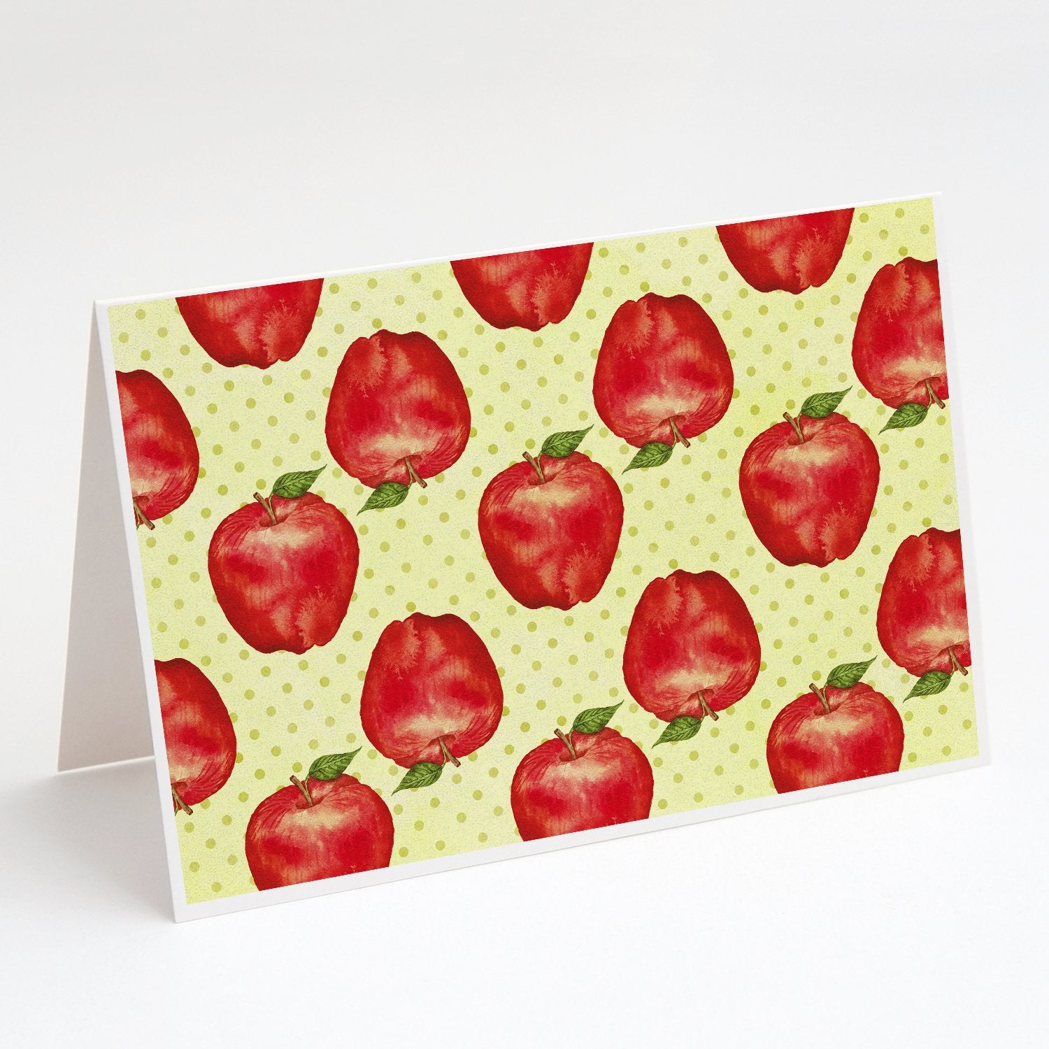 Buy this Watercolor Apples and Polkadots Greeting Cards and Envelopes Pack of 8