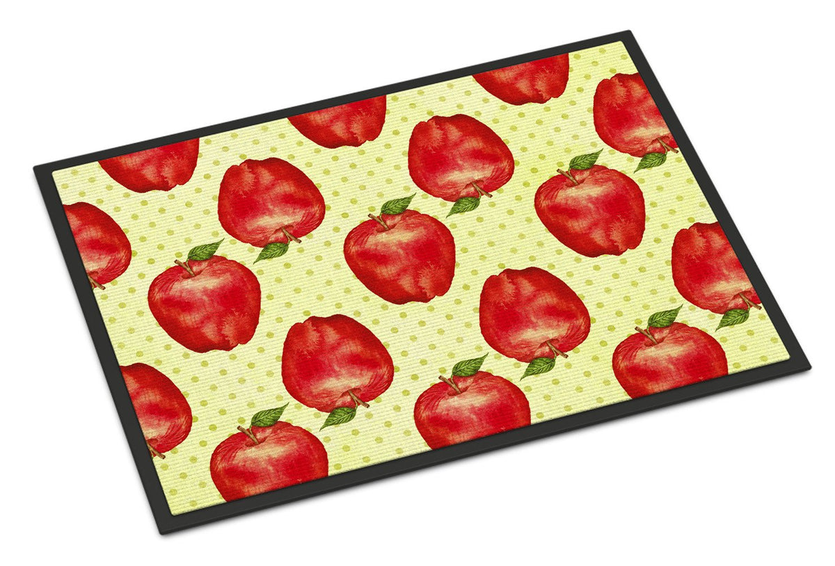 Watercolor Apples and Polkadots Indoor or Outdoor Mat 24x36 BB7516JMAT by Caroline&#39;s Treasures