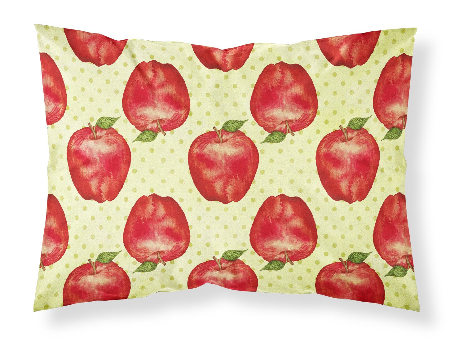 Watercolor Apples and Polkadots Fabric Standard Pillowcase BB7516PILLOWCASE by Caroline's Treasures