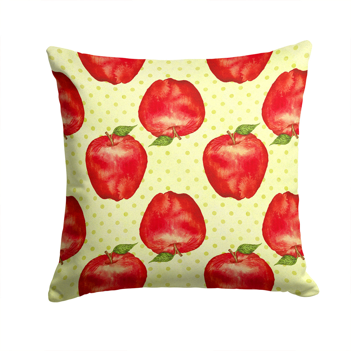Watercolor Apples and Polkadots Fabric Decorative Pillow BB7516PW1414 - the-store.com
