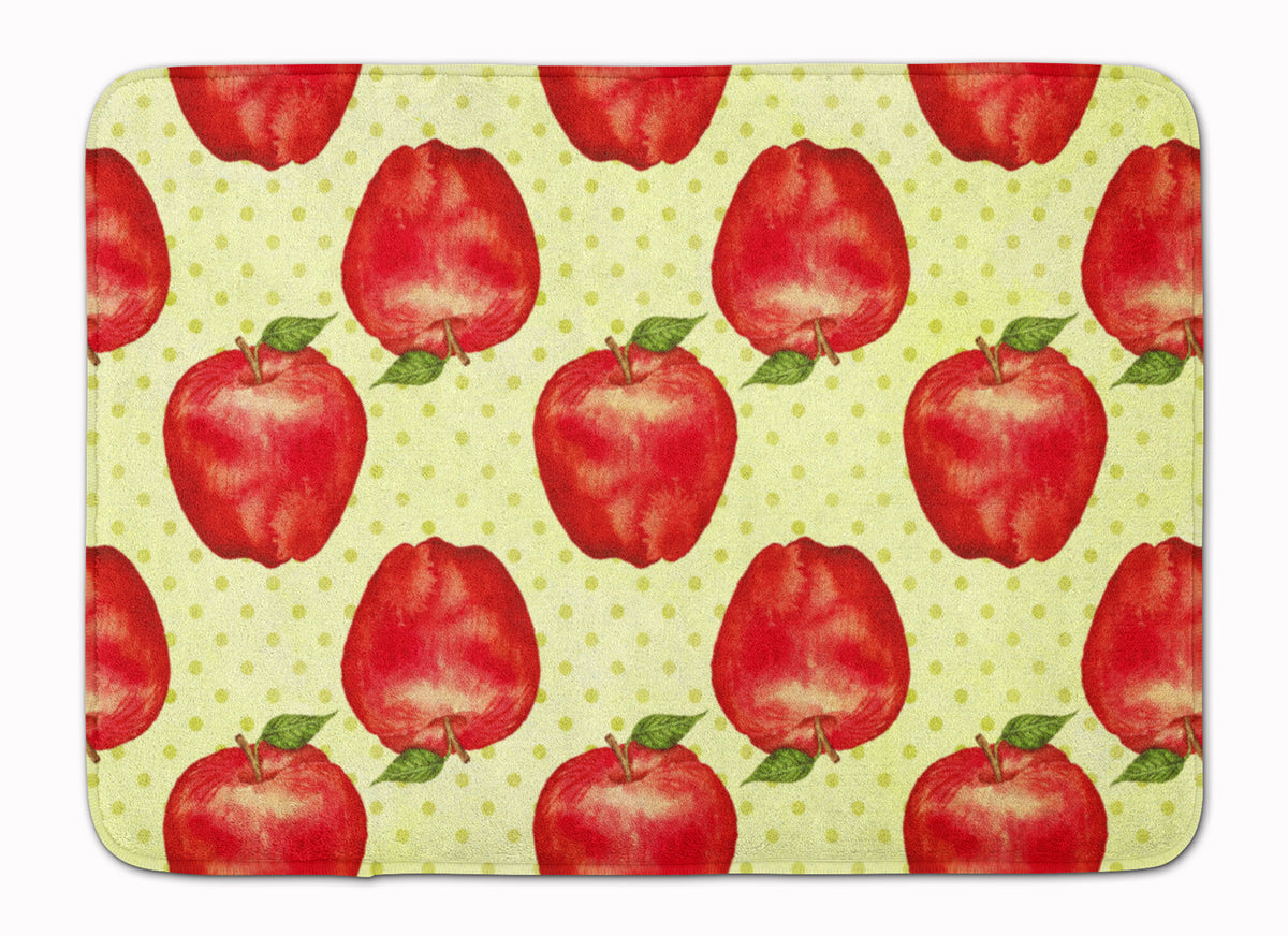 Watercolor Apples and Polkadots Machine Washable Memory Foam Mat BB7516RUG - the-store.com