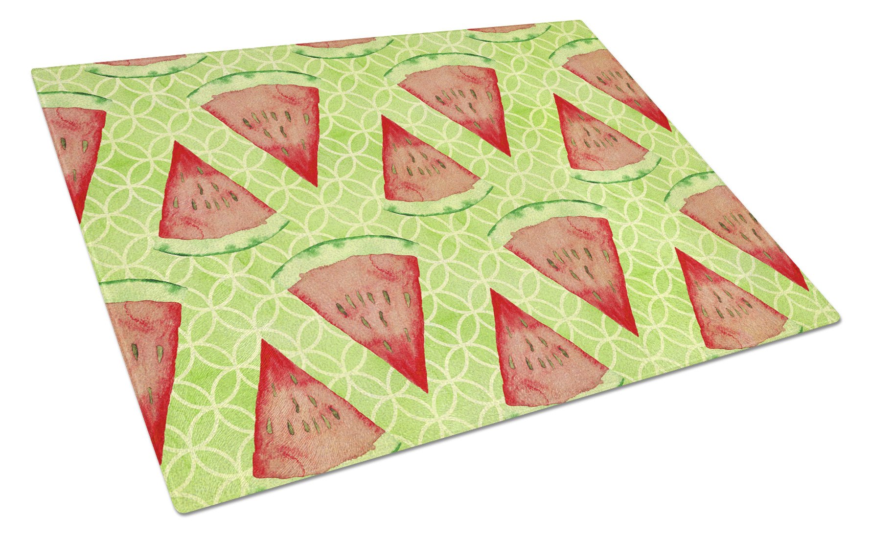 Watercolor Watermelon Glass Cutting Board Large BB7518LCB by Caroline's Treasures