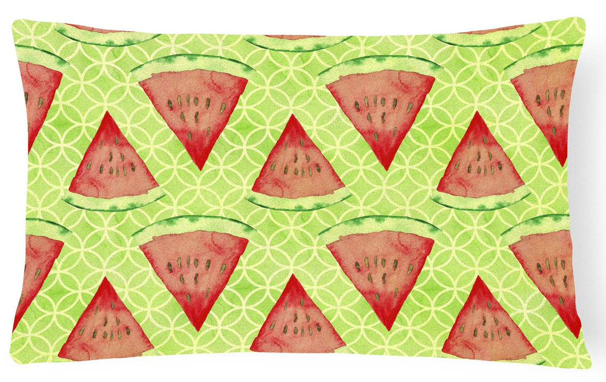 Watercolor Watermelon Canvas Fabric Decorative Pillow BB7518PW1216 by Caroline&#39;s Treasures