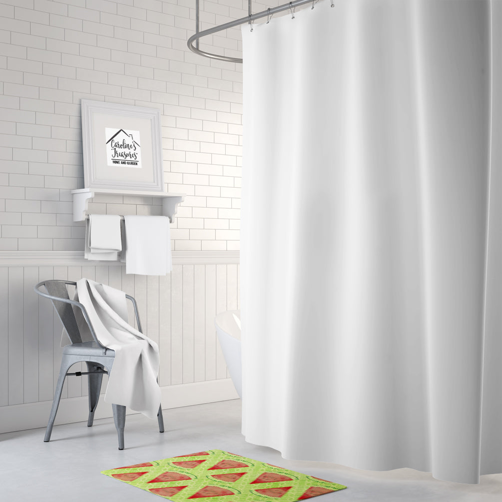 Caroline's Treasures Watercolor Watermelon Machine Washable Memory Foam Mat BB7518RUG