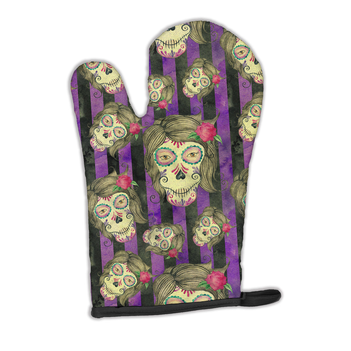 Watecolor Day of the Dead Halloween Oven Mitt BB7519OVMT