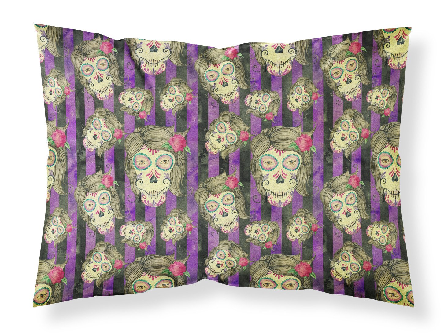 Watecolor Day of the Dead Halloween Fabric Standard Pillowcase BB7519PILLOWCASE by Caroline's Treasures
