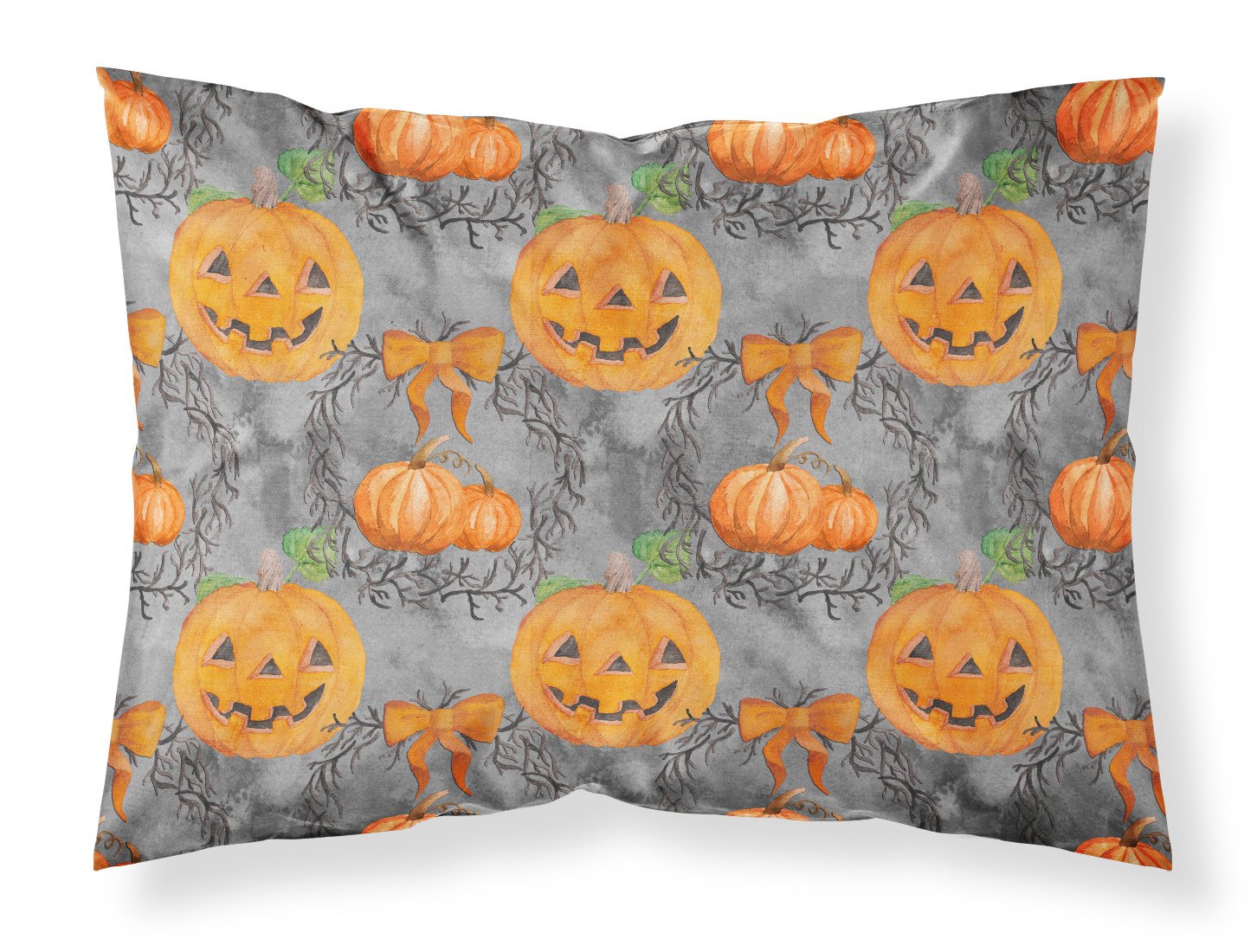 Watecolor Halloween Pumpkins Fabric Standard Pillowcase BB7521PILLOWCASE by Caroline's Treasures