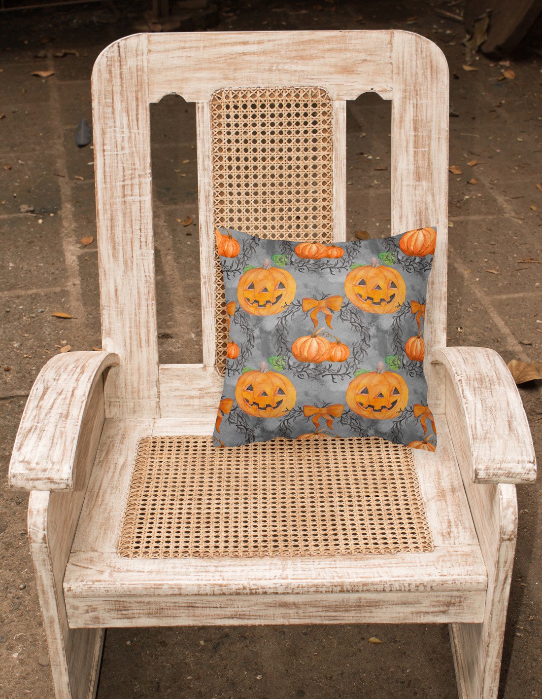 Watecolor Halloween Pumpkins Fabric Decorative Pillow BB7521PW1818 by Caroline's Treasures