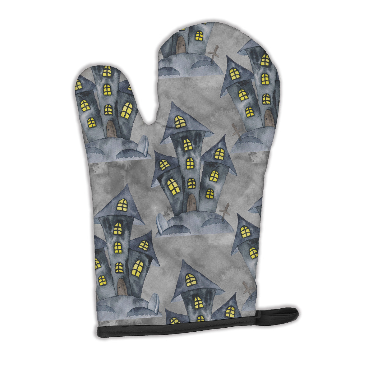 Watecolor Halloween Haunted House Oven Mitt BB7522OVMT  the-store.com.
