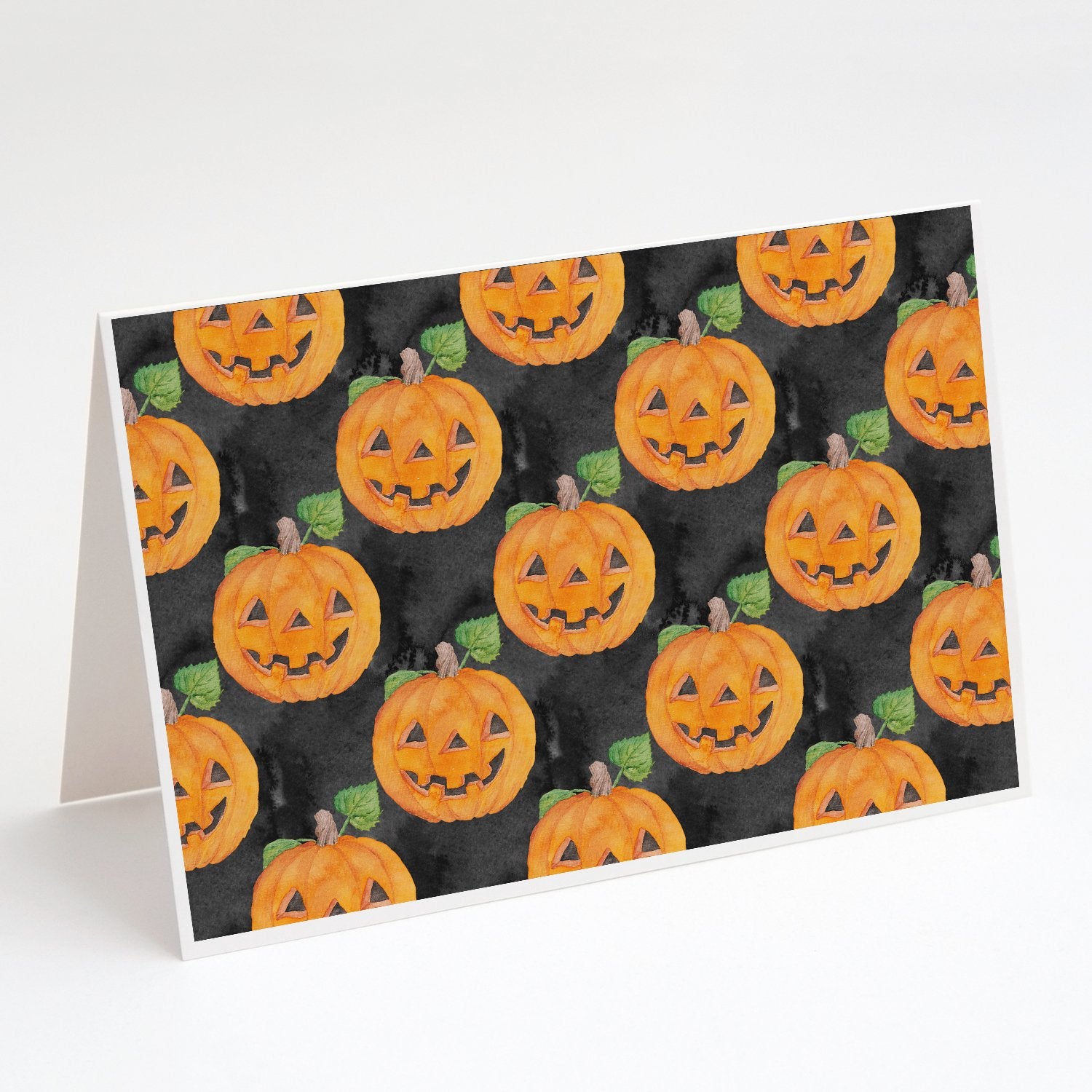 Buy this Watecolor Halloween Jack-O-Lantern Greeting Cards and Envelopes Pack of 8