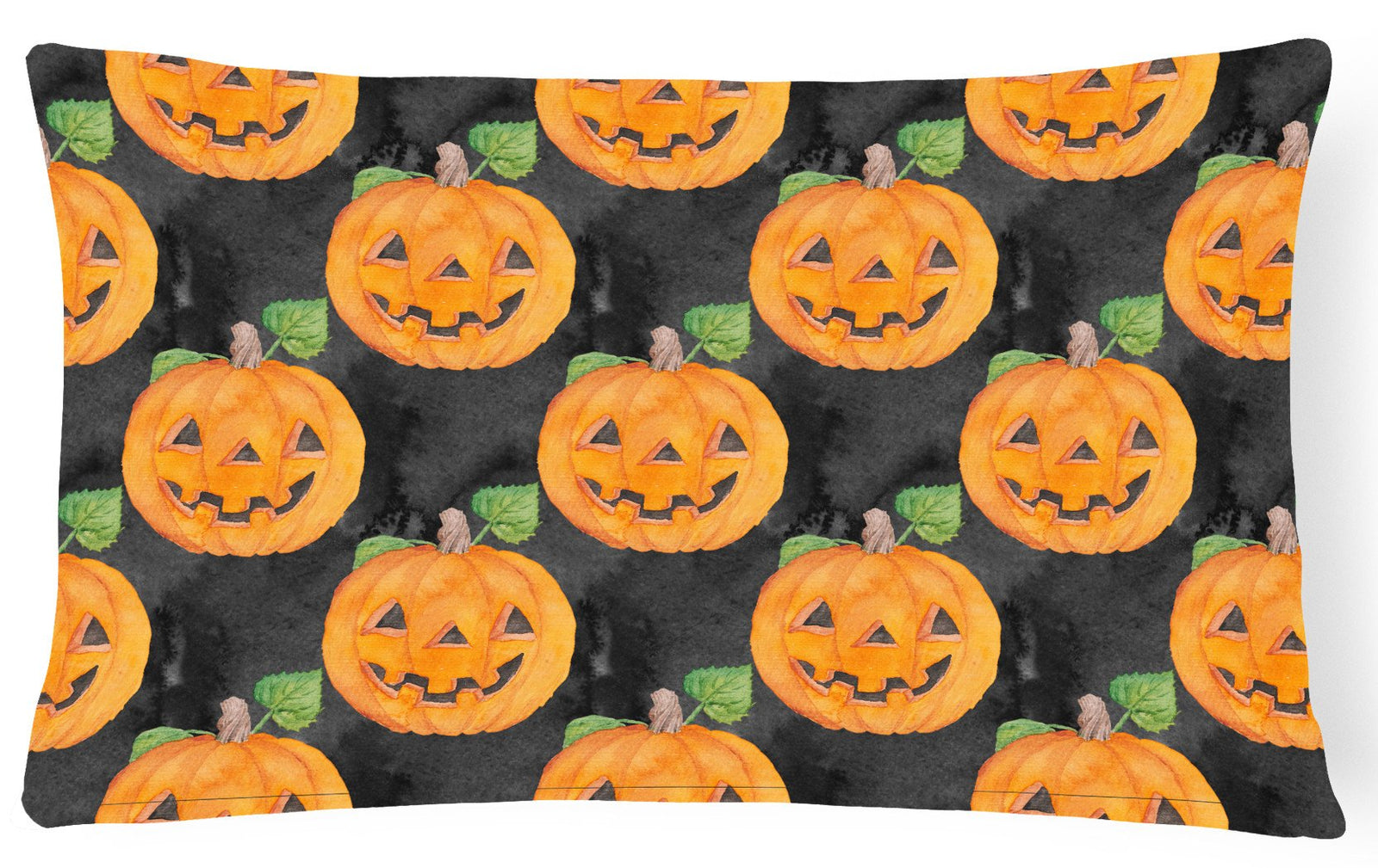 Watecolor Halloween Jack-O-Lantern Canvas Fabric Decorative Pillow BB7524PW1216 by Caroline's Treasures