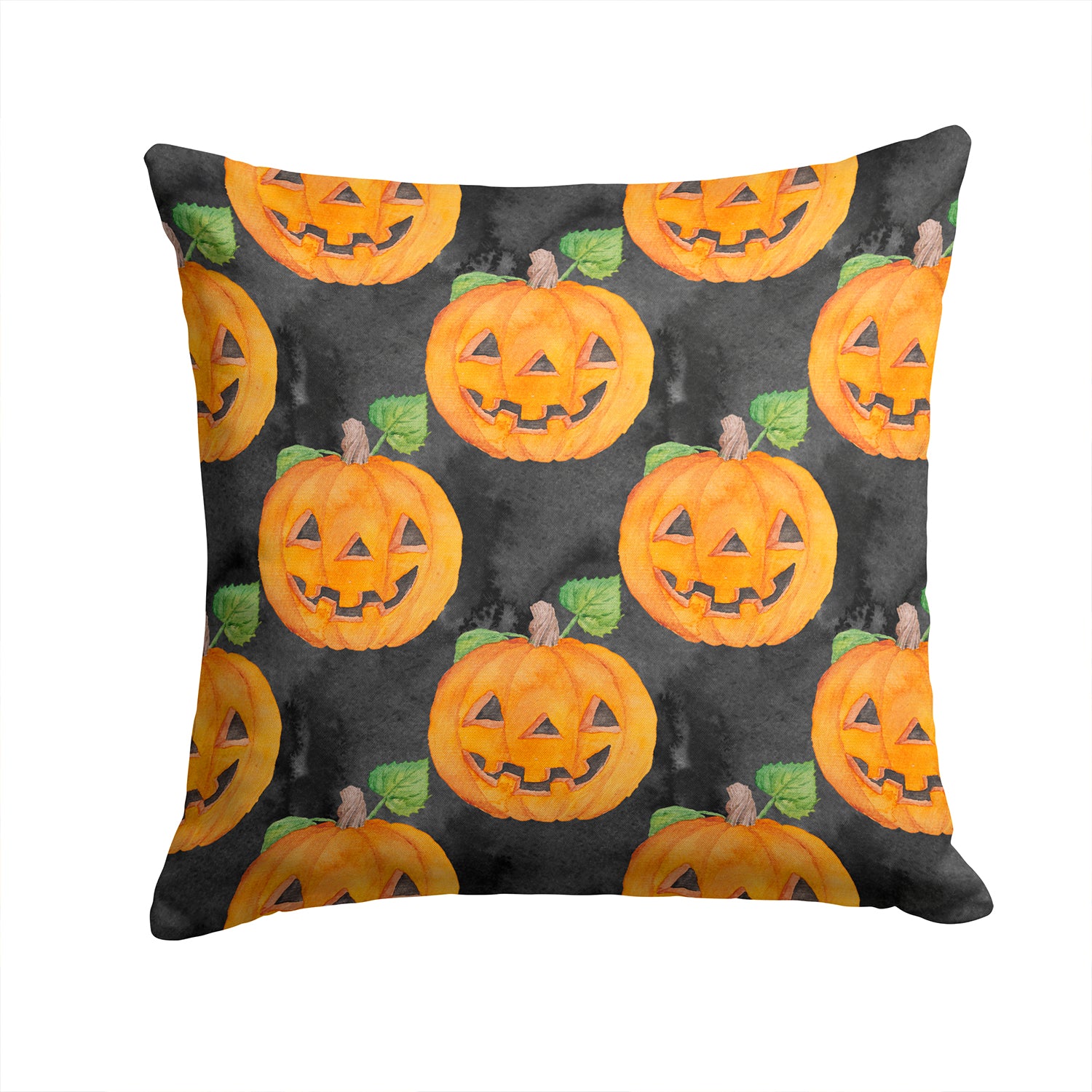 Watecolor Halloween Jack-O-Lantern Fabric Decorative Pillow BB7524PW1414 - the-store.com