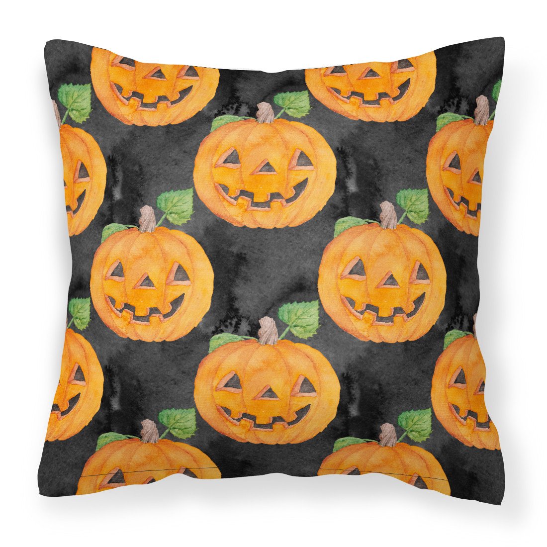 Watecolor Halloween Jack-O-Lantern Fabric Decorative Pillow BB7524PW1818 by Caroline&#39;s Treasures