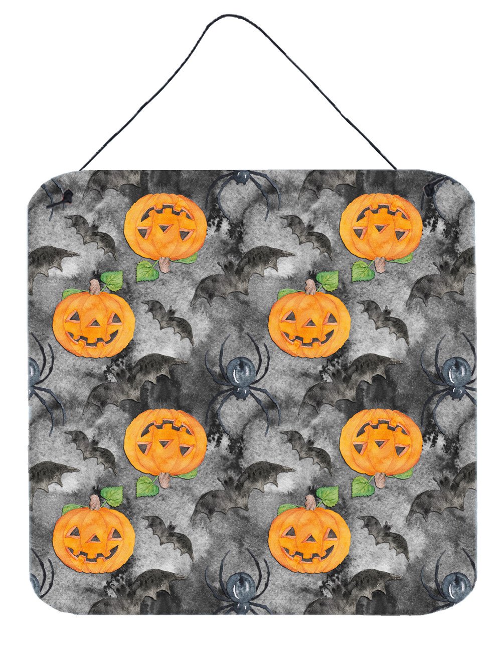 Watecolor Halloween Jack-O-Lantern Bats Wall or Door Hanging Prints BB7525DS66 by Caroline's Treasures