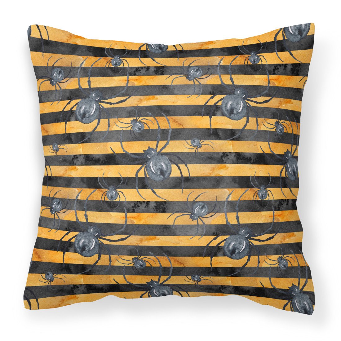 Watecolor Halloween Spiders Fabric Decorative Pillow BB7526PW1818 by Caroline&#39;s Treasures