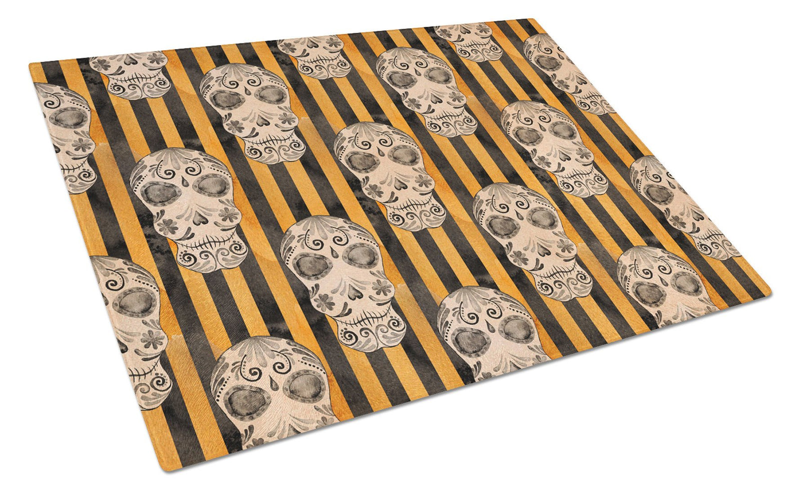 Watecolor Halloween Day of the Dead Head Glass Cutting Board Large BB7527LCB by Caroline's Treasures