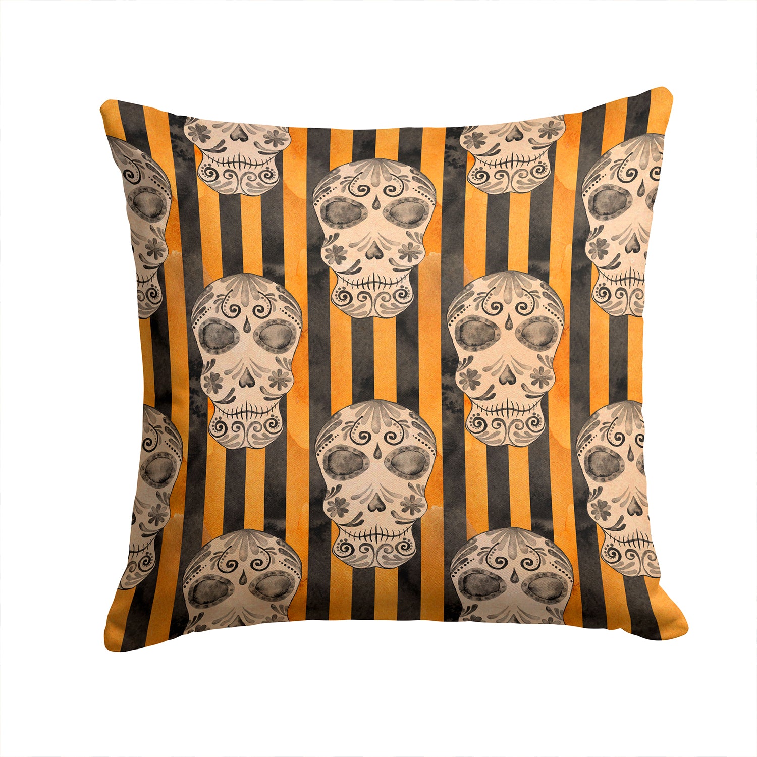 Watecolor Halloween Day of the Dead Head Fabric Decorative Pillow BB7527PW1414 - the-store.com