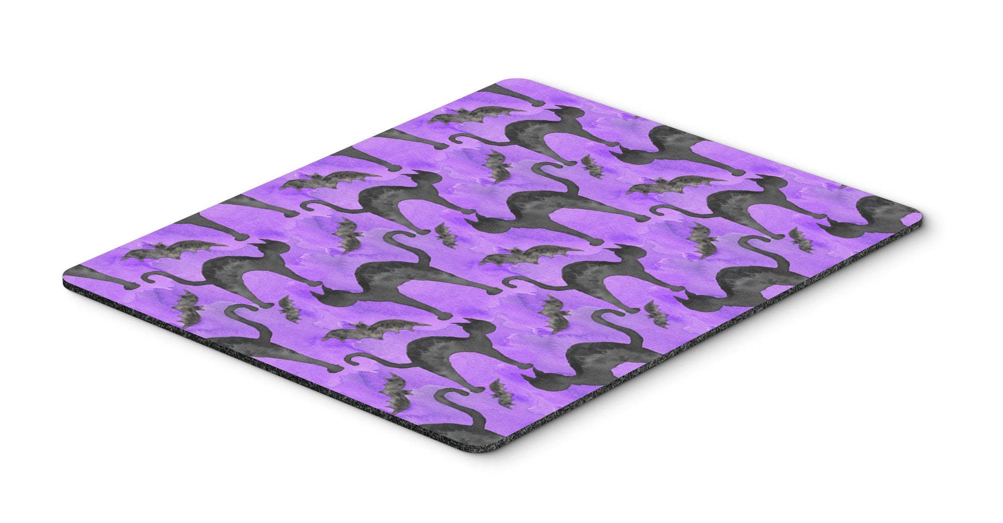 Watecolor Halloween Black Cats on Purple Mouse Pad, Hot Pad or Trivet BB7528MP by Caroline's Treasures