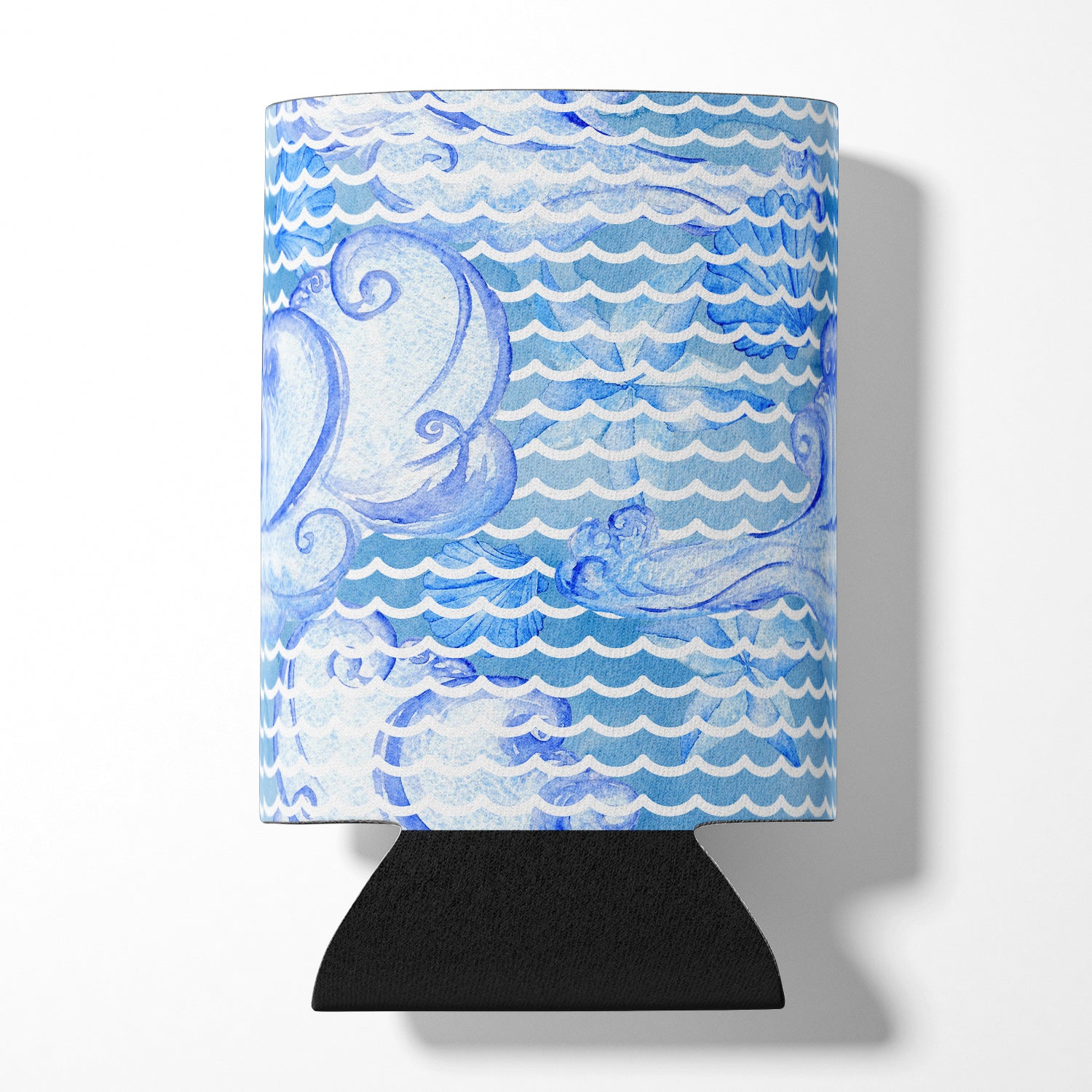 Beach Watercolor Abstract Waves Can or Bottle Hugger BB7530CC