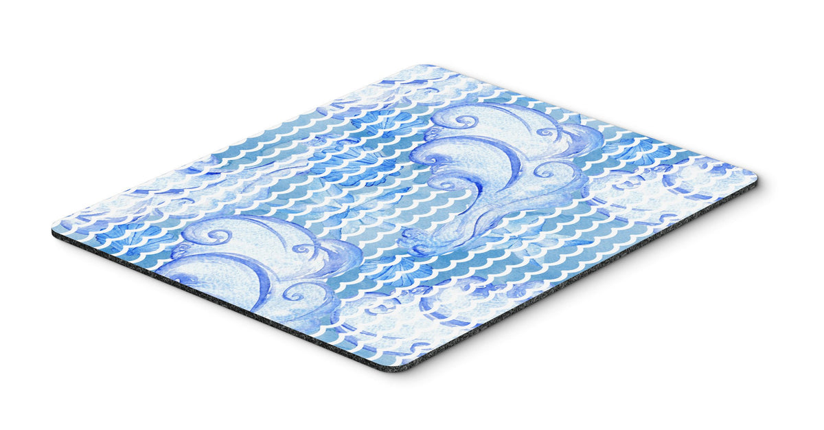 Beach Watercolor Abstract Waves Mouse Pad, Hot Pad or Trivet BB7530MP by Caroline&#39;s Treasures