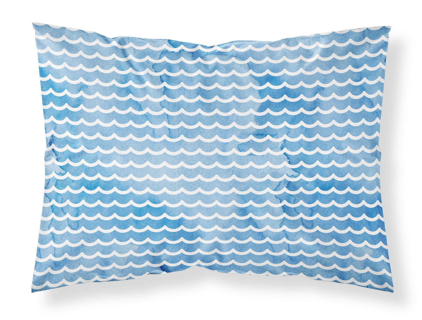 Beach Watercolor Waves Fabric Standard Pillowcase BB7531PILLOWCASE by Caroline's Treasures