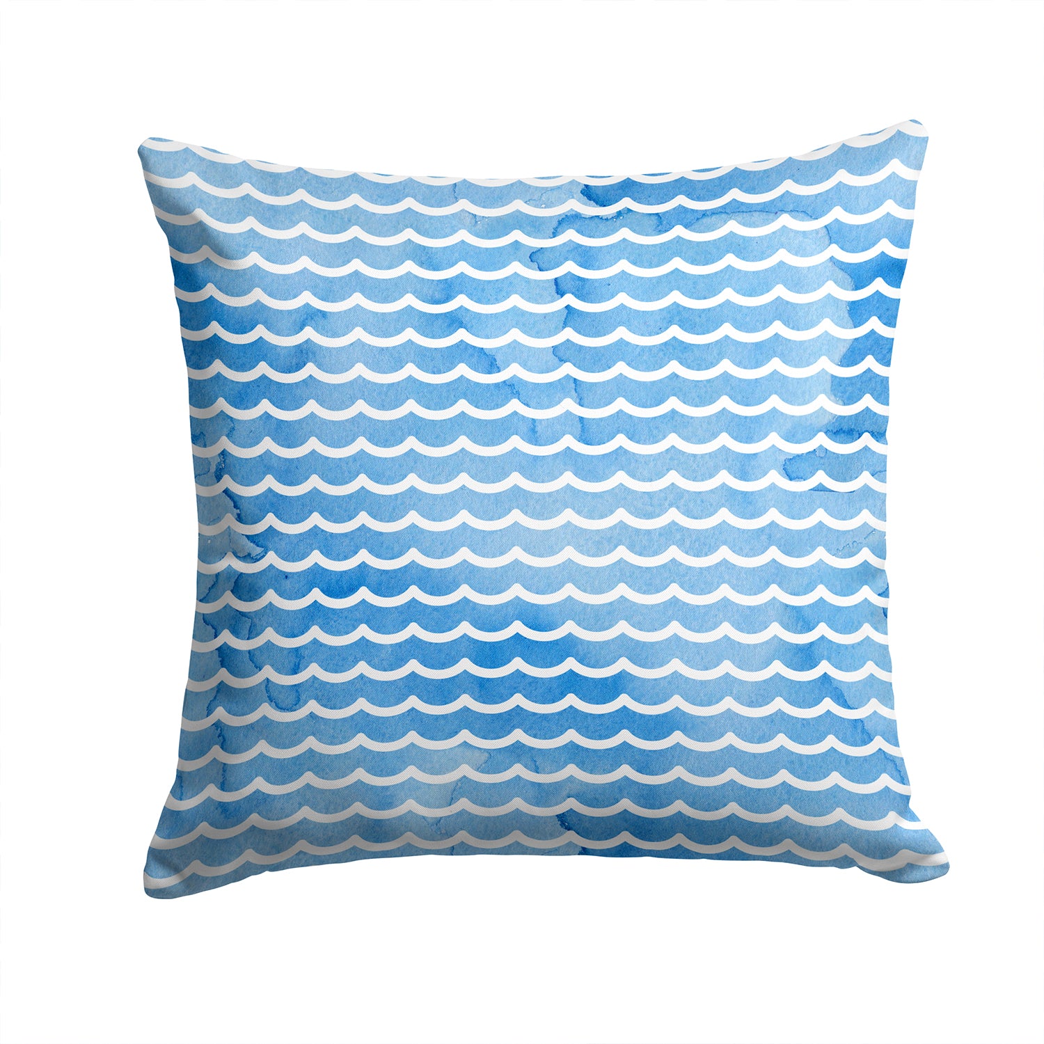 Beach Watercolor Waves Fabric Decorative Pillow BB7531PW1414 - the-store.com