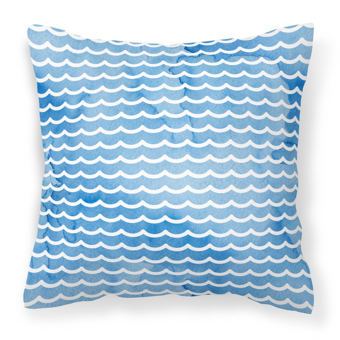 Beach Watercolor Waves Fabric Decorative Pillow BB7531PW1818 by Caroline's Treasures