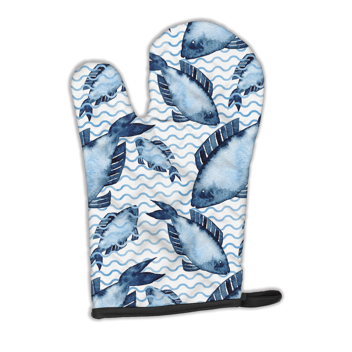 Beach Watercolor Fishes Oven Mitt BB7532OVMT  the-store.com.