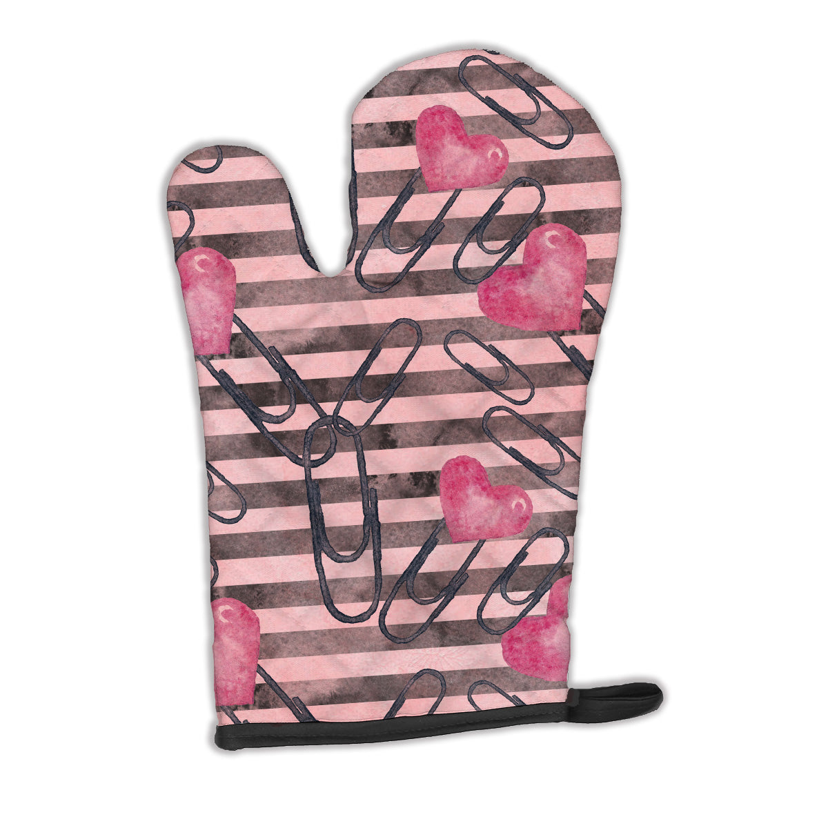 Watercolor Heart Paper Clips Oven Mitt BB7536OVMT  the-store.com.