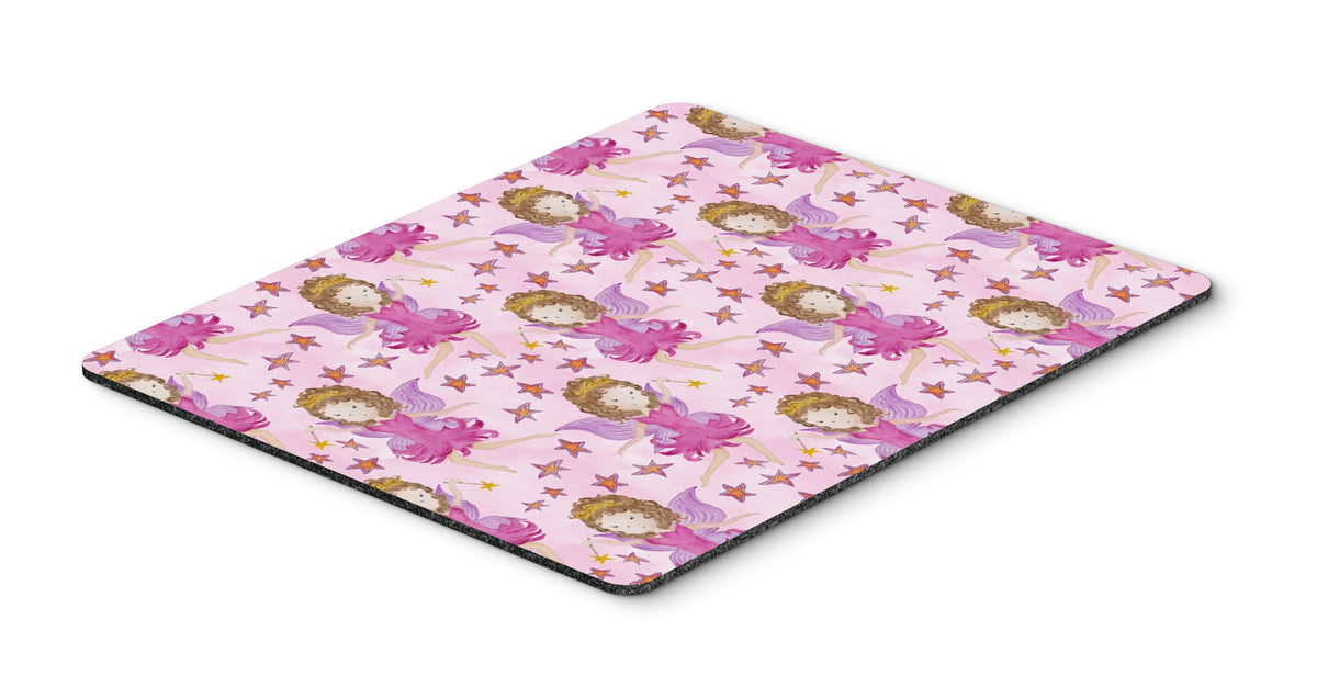 Watercolor Fairy Princess on Pink Mouse Pad, Hot Pad or Trivet BB7547MP by Caroline&#39;s Treasures
