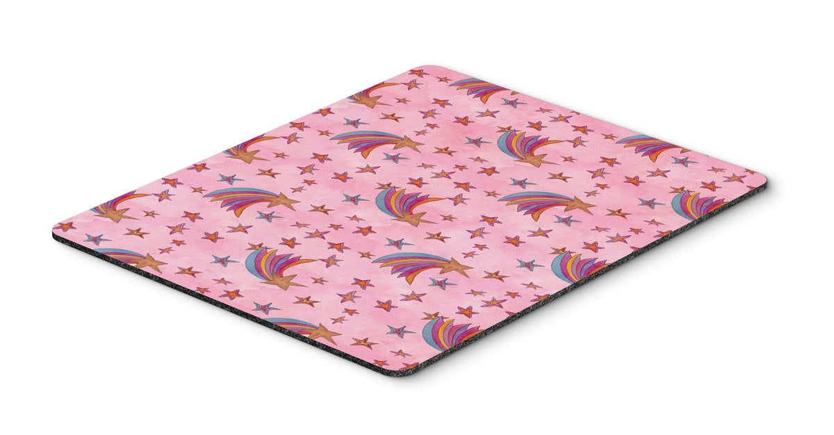 Watercolor Shooting Stars on Pink Mouse Pad, Hot Pad or Trivet BB7548MP by Caroline&#39;s Treasures