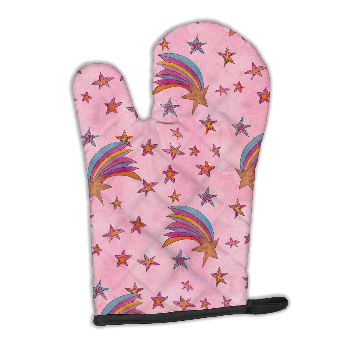 Watercolor Shooting Stars on Pink Oven Mitt BB7548OVMT  the-store.com.