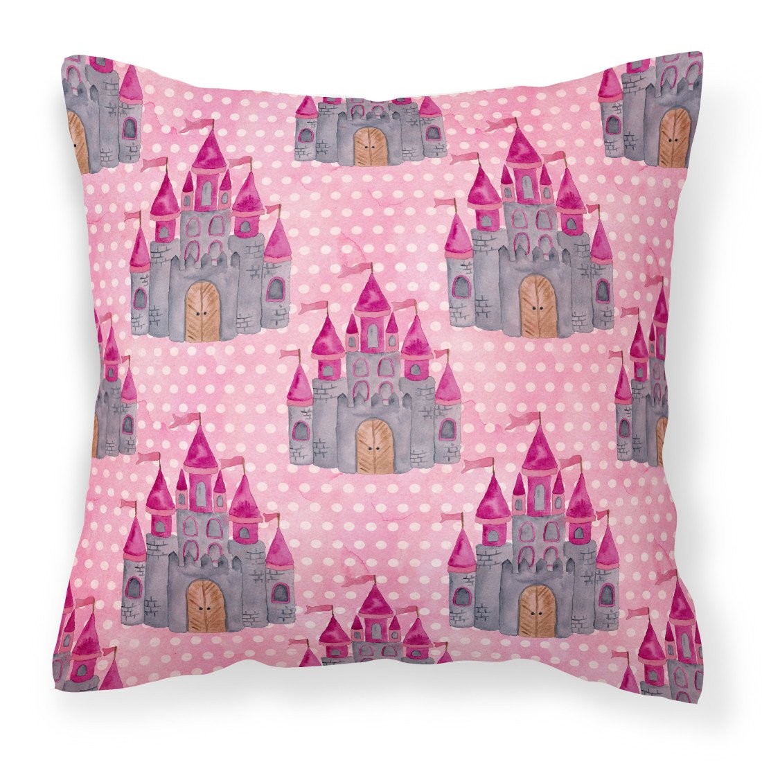 Watercolor Princess Castle Fabric Decorative Pillow BB7549PW1818 by Caroline's Treasures