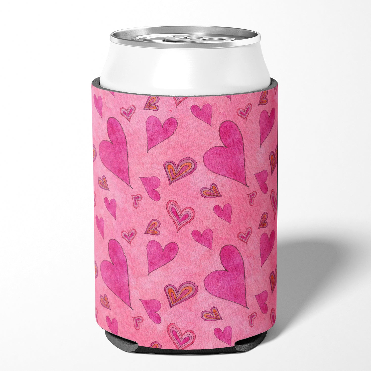 Watercolor Love and Hearts Can or Bottle Hugger BB7550CC